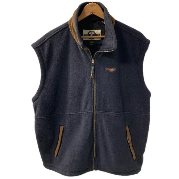 Vintage Bentley Logo North End All Climate Wear Full Zip Fleece Vest Size Large - Picture 1 of 9
